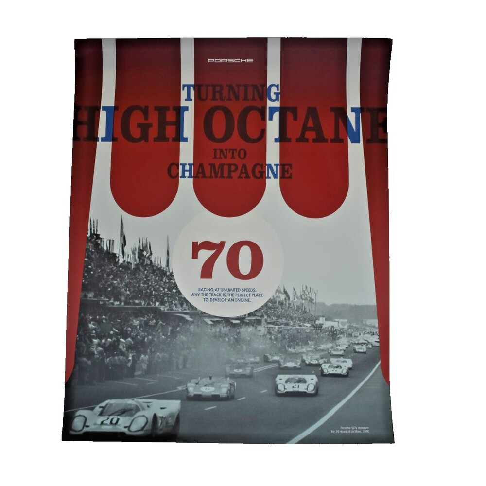 Vintage Porsche 917 Le Mans 1970 Poster High Octane Into Champagne 22x28